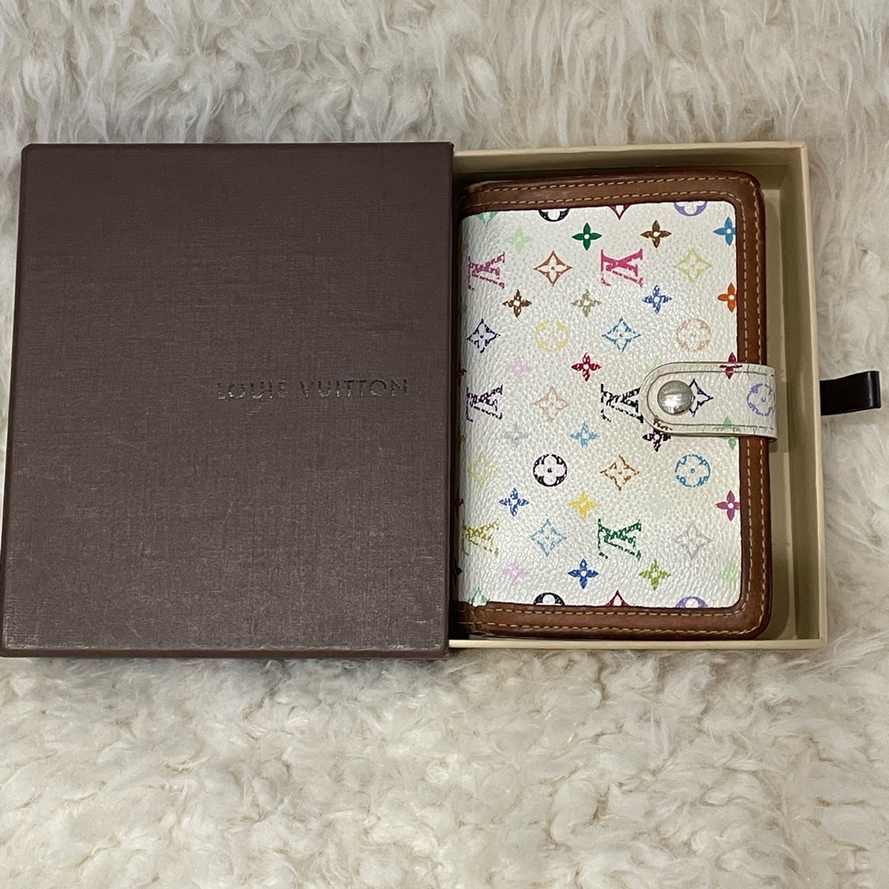 LOUIS VUITTON MURAKAMI MULTICOLOR MONOGRAM BIFOLD WALLET.USED
